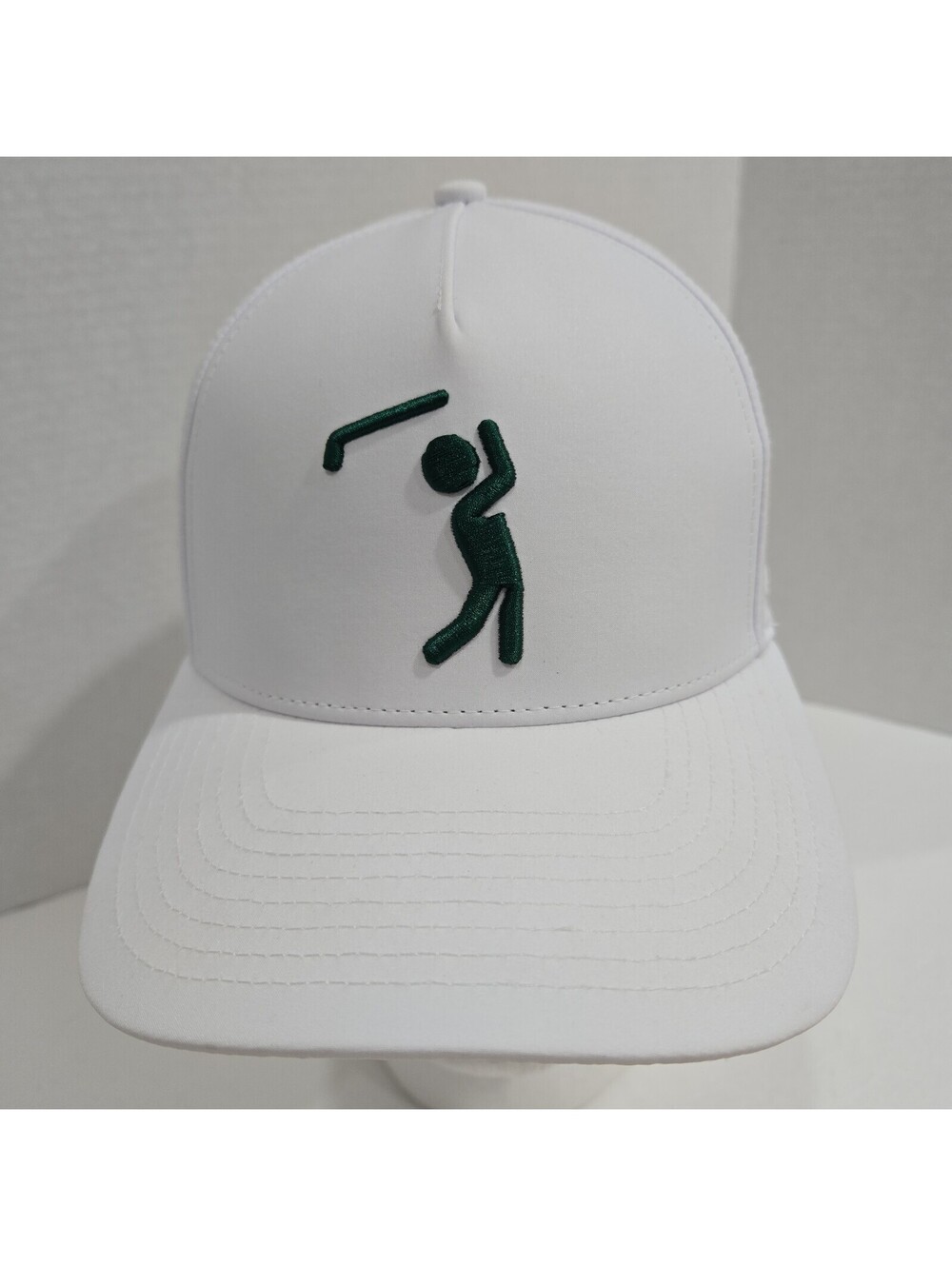 Bogey Bros Golf Hat Crisp White Bogeyman Adjustable Strapback Cap Lightweight